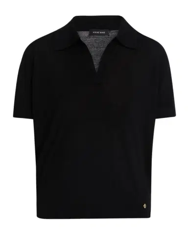 ANINE BING Moni Cashmere-Blend Polo Sweater | Thumbnail 1 ANINE BING Moni Cashmere-Blend Polo Sweater | Thumbnail 1