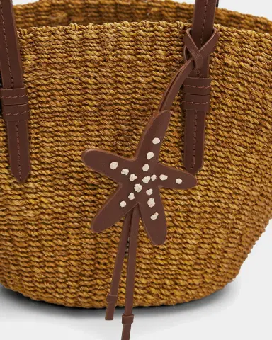 POOLSIDE The East West Small Straw Tote Bag | Thumbnail 5 POOLSIDE The East West Small Straw Tote Bag | Thumbnail 5