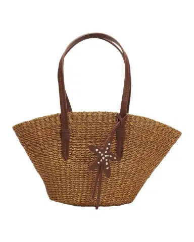 POOLSIDE The East West Small Straw Tote Bag | Thumbnail 1 POOLSIDE The East West Small Straw Tote Bag | Thumbnail 1