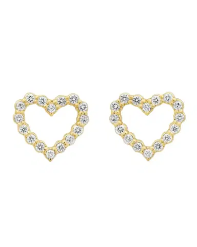 Jennifer Meyer 18K Diamond Open Heart Stud Earrings | Thumbnail 1 Jennifer Meyer 18K Diamond Open Heart Stud Earrings | Thumbnail 1