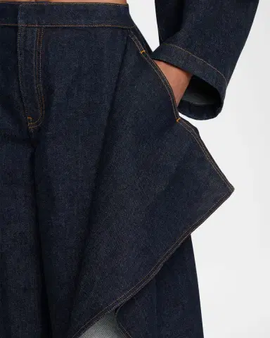 Alaïa Ruffle Flap Wide-Leg Denim Pants | Thumbnail 5 Alaïa Ruffle Flap Wide-Leg Denim Pants | Thumbnail 5