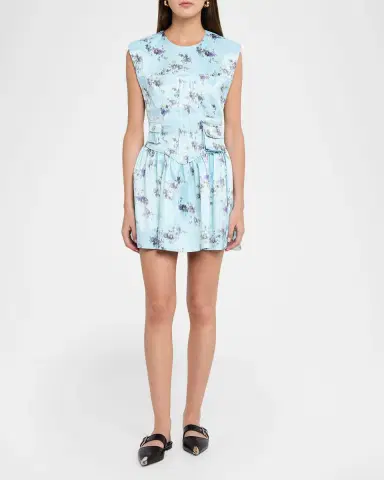 Ganni Floral Satin Corset Dress | Thumbnail 2 Ganni Floral Satin Corset Dress | Thumbnail 2