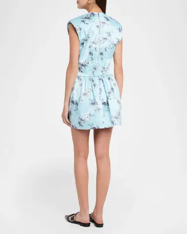 Ganni Floral Satin Corset Dress | Thumbnail 3 Ganni Floral Satin Corset Dress | Thumbnail 3