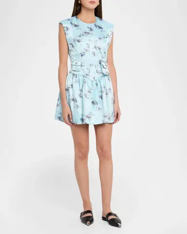 Ganni Floral Satin Corset Dress | Thumbnail 4 Ganni Floral Satin Corset Dress | Thumbnail 4