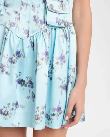 Ganni Floral Satin Corset Dress | Thumbnail 5 Ganni Floral Satin Corset Dress | Thumbnail 5