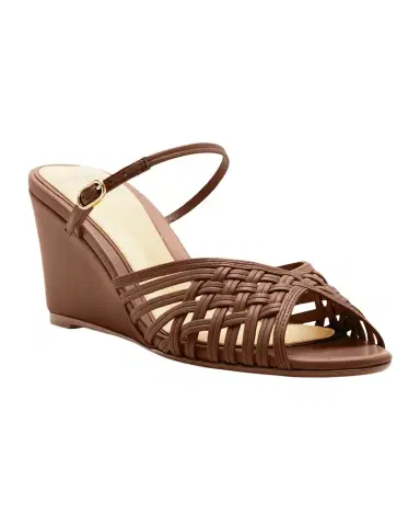 Alexandre Birman 75mm Lilian Leather Wedge Mules | Thumbnail 1 Alexandre Birman 75mm Lilian Leather Wedge Mules | Thumbnail 1