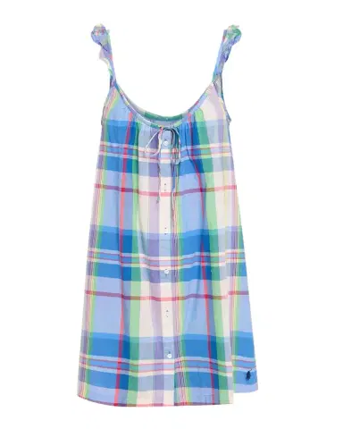 Polo Ralph Lauren Ruffle-Trim Plaid Cotton Mini Dress | Thumbnail 1 Polo Ralph Lauren Ruffle-Trim Plaid Cotton Mini Dress | Thumbnail 1