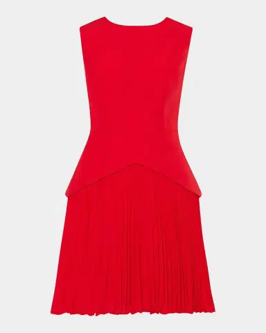 Milly Haddy Cady & Pleated Chiffon Mini Dress | Thumbnail 4 Milly Haddy Cady & Pleated Chiffon Mini Dress | Thumbnail 4