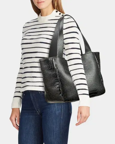 GiGi New York Mercer Croc-Embossed Leather Tote Bag | Thumbnail 2 GiGi New York Mercer Croc-Embossed Leather Tote Bag | Thumbnail 2