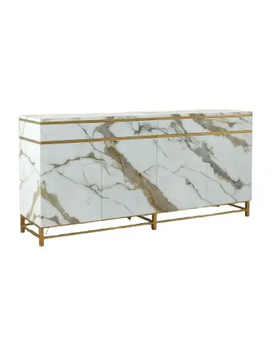 John-Richard Collection Marbled 4-Door Sideboard | Thumbnail 1 John-Richard Collection Marbled 4-Door Sideboard | Thumbnail 1