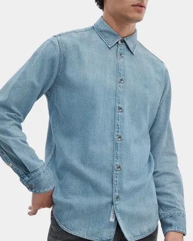 rag & bone Men 's Tomlin Denim Shirt | Thumbnail 4 rag & bone Men 's Tomlin Denim Shirt | Thumbnail 4