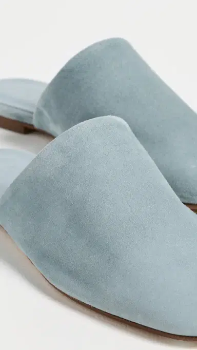 AEYDE Rega Kid Suede Leather Mules Glass | Thumbnail 6 AEYDE Rega Kid Suede Leather Mules Glass | Thumbnail 6