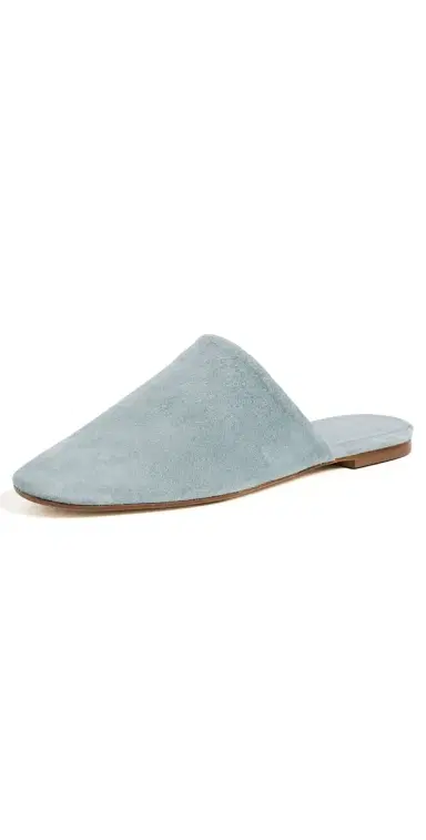 AEYDE Rega Kid Suede Leather Mules Glass | Thumbnail 1 AEYDE Rega Kid Suede Leather Mules Glass | Thumbnail 1