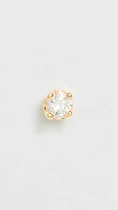 Zoë Chicco 14k Gold Prong 1.7mm Diamond Solitaire Single Stud Yellow Gold One Size | Thumbnail 2 Zoë Chicco 14k Gold Prong 1.7mm Diamond Solitaire Single Stud Yellow Gold One Size | Thumbnail 2
