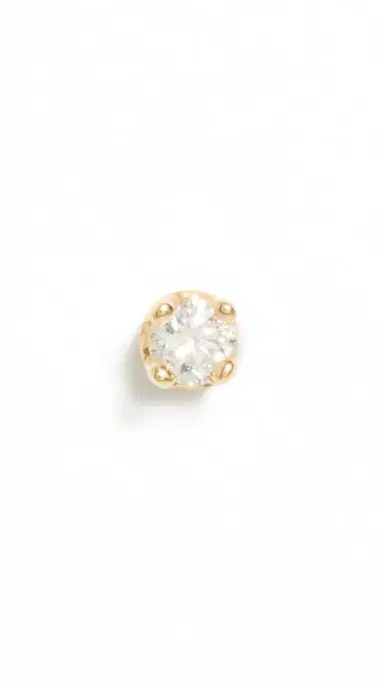 Zoë Chicco 14k Gold Prong 1.7mm Diamond Solitaire Single Stud Yellow Gold One Size | Thumbnail 6 Zoë Chicco 14k Gold Prong 1.7mm Diamond Solitaire Single Stud Yellow Gold One Size | Thumbnail 6