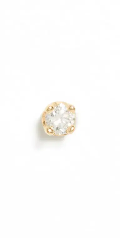Zoë Chicco 14k Gold Prong 1.7mm Diamond Solitaire Single Stud Yellow Gold One Size | Thumbnail 1 Zoë Chicco 14k Gold Prong 1.7mm Diamond Solitaire Single Stud Yellow Gold One Size | Thumbnail 1