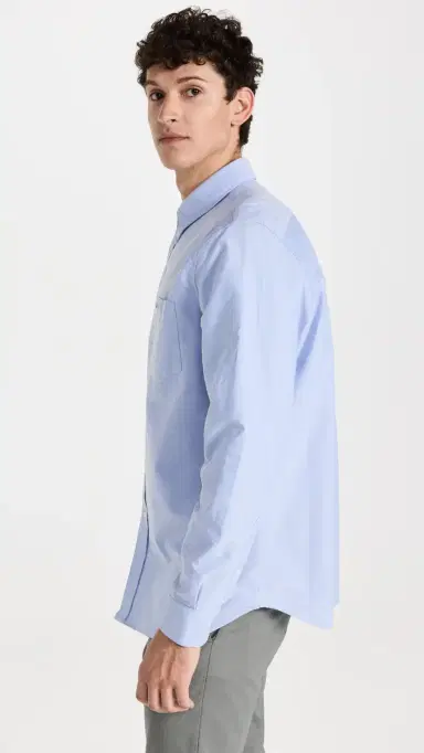 Lacoste Regular Fit Oxford Cotton Shirt Blue | Thumbnail 4 Lacoste Regular Fit Oxford Cotton Shirt Blue | Thumbnail 4