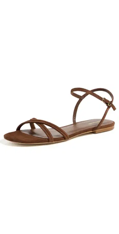 Larroudé Annie Ankle Strap Sandals Burnt Umber | Thumbnail 1 Larroudé Annie Ankle Strap Sandals Burnt Umber | Thumbnail 1