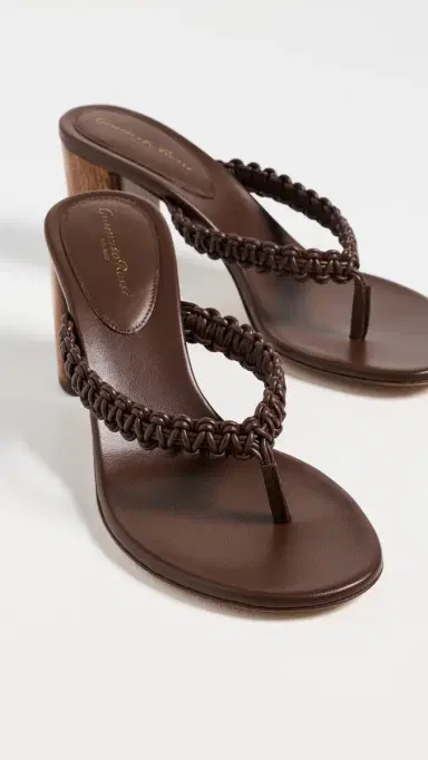 Gianvito Rossi Nappa Sandals Brown | Thumbnail 5 Gianvito Rossi Nappa Sandals Brown | Thumbnail 5