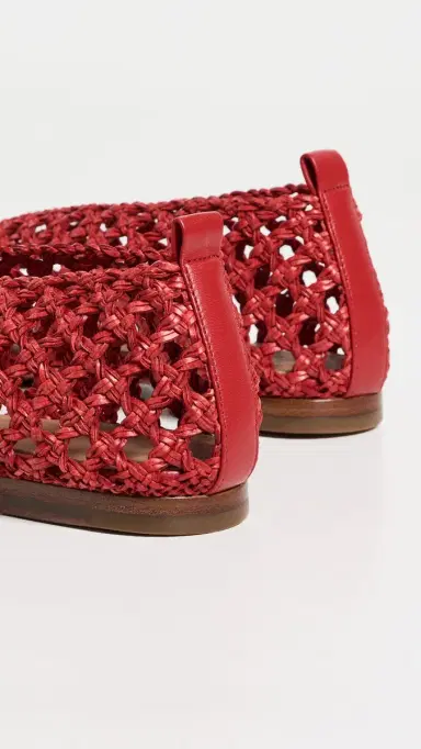Mansur Gavriel Woven Ballerina Flats Pomodoro | Thumbnail 4 Mansur Gavriel Woven Ballerina Flats Pomodoro | Thumbnail 4
