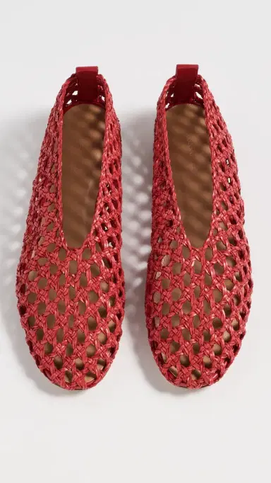 Mansur Gavriel Woven Ballerina Flats Pomodoro | Thumbnail 5 Mansur Gavriel Woven Ballerina Flats Pomodoro | Thumbnail 5