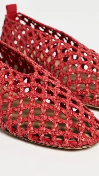 Mansur Gavriel Woven Ballerina Flats Pomodoro | Thumbnail 6 Mansur Gavriel Woven Ballerina Flats Pomodoro | Thumbnail 6