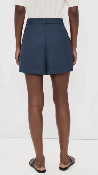 Theory Fluid Pleated Shorts Nocturne Navy/Xlv | Thumbnail 3 Theory Fluid Pleated Shorts Nocturne Navy/Xlv | Thumbnail 3