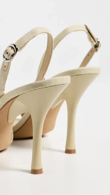 Jeffrey Campbell Marielle Slingback Heels Beige Canvas 7 | Thumbnail 4 Jeffrey Campbell Marielle Slingback Heels Beige Canvas 7 | Thumbnail 4