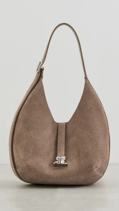 Courrèges Small Holy Suede Hobo Bag Pastel One Size | Thumbnail 2 Courrèges Small Holy Suede Hobo Bag Pastel One Size | Thumbnail 2