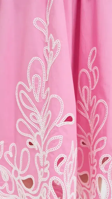 Cinq à Sept Paisley Bloom Embroidered Espe Skirt Rosewater Pink/White | Thumbnail 6 Cinq à Sept Paisley Bloom Embroidered Espe Skirt Rosewater Pink/White | Thumbnail 6