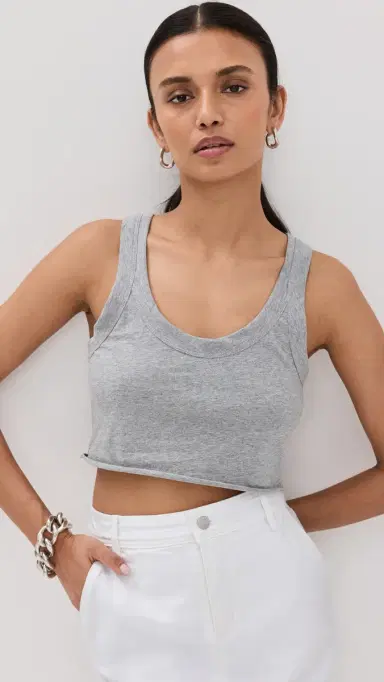 A.L.C. A.L.C. Halsey Tank Grey Melange | Thumbnail 2 A.L.C. A.L.C. Halsey Tank Grey Melange | Thumbnail 2