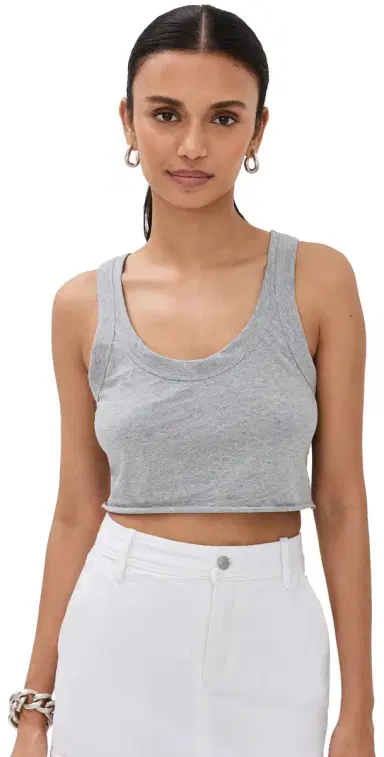A.L.C. A.L.C. Halsey Tank Grey Melange | Thumbnail 1 A.L.C. A.L.C. Halsey Tank Grey Melange | Thumbnail 1