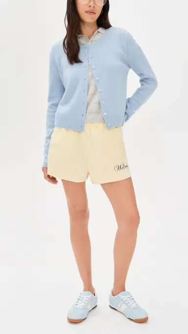 Sporty & Rich Avenue Disco Shorts Almond | Thumbnail 5 Sporty & Rich Avenue Disco Shorts Almond | Thumbnail 5