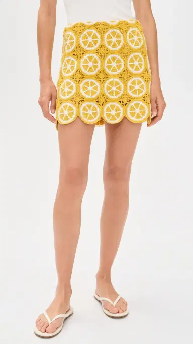 Show Me Your Mumu Solstice Mini Skirt Lemon Crochet | Thumbnail 2 Show Me Your Mumu Solstice Mini Skirt Lemon Crochet | Thumbnail 2