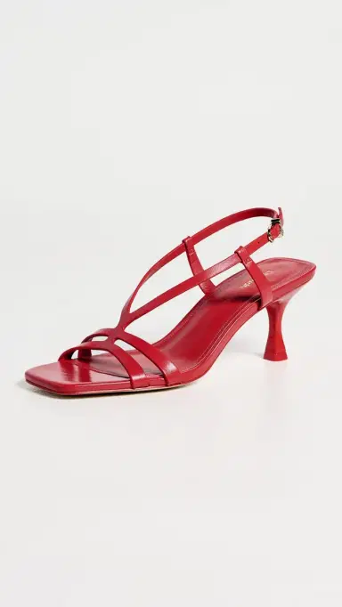 Larroudé Daphne Sandals Scarlet Leather | Thumbnail 2 Larroudé Daphne Sandals Scarlet Leather | Thumbnail 2