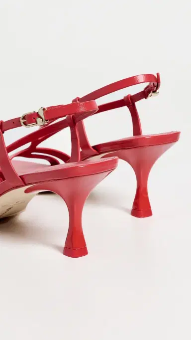 Larroudé Daphne Sandals Scarlet Leather | Thumbnail 4 Larroudé Daphne Sandals Scarlet Leather | Thumbnail 4