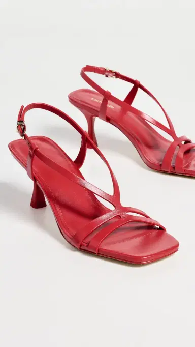 Larroudé Daphne Sandals Scarlet Leather | Thumbnail 5 Larroudé Daphne Sandals Scarlet Leather | Thumbnail 5