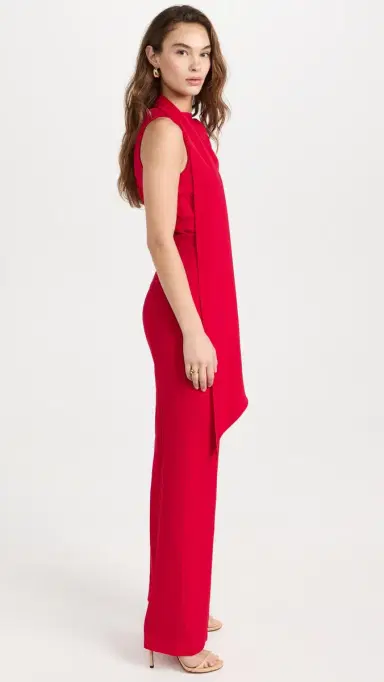 Black Halo Enola Jumpsuit Scarlet | Thumbnail 4 Black Halo Enola Jumpsuit Scarlet | Thumbnail 4