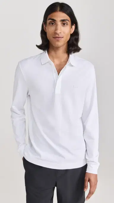 Lacoste Long Sleeve tretch Cotton Paris Polo Blanc | Thumbnail 2 Lacoste Long Sleeve tretch Cotton Paris Polo Blanc | Thumbnail 2
