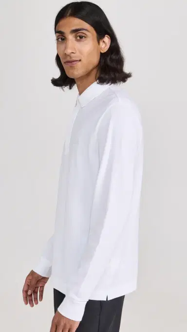 Lacoste Long Sleeve tretch Cotton Paris Polo Blanc | Thumbnail 4 Lacoste Long Sleeve tretch Cotton Paris Polo Blanc | Thumbnail 4