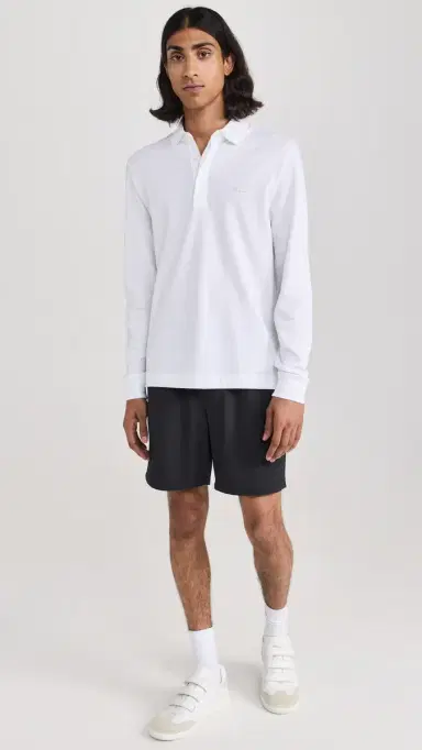 Lacoste Long Sleeve tretch Cotton Paris Polo Blanc | Thumbnail 5 Lacoste Long Sleeve tretch Cotton Paris Polo Blanc | Thumbnail 5