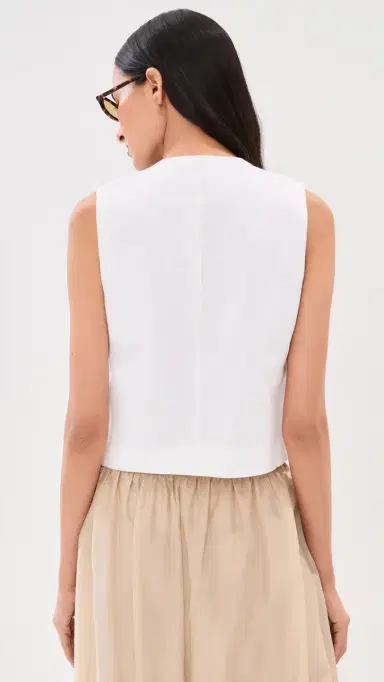 LE BOP Simone Vest White | Thumbnail 3 LE BOP Simone Vest White | Thumbnail 3