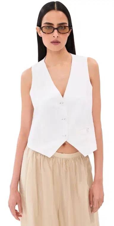 LE BOP Simone Vest White | Thumbnail 1 LE BOP Simone Vest White | Thumbnail 1
