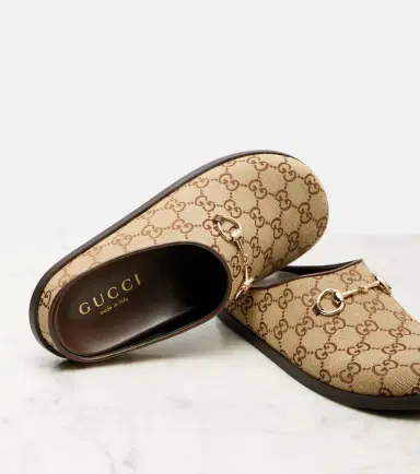 Gucci GG leather-trimmed mules | Thumbnail 2 Gucci GG leather-trimmed mules | Thumbnail 2