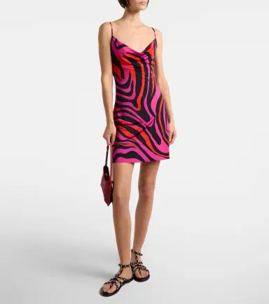 PUCCI Marmo draped jersey satin minidress | Thumbnail 2 PUCCI Marmo draped jersey satin minidress | Thumbnail 2