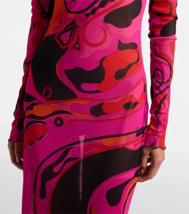 Pucci Orchidee tulle maxi dress | Thumbnail 3 Pucci Orchidee tulle maxi dress | Thumbnail 3