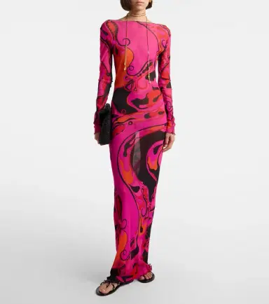 Pucci Orchidee tulle maxi dress | Thumbnail 5 Pucci Orchidee tulle maxi dress | Thumbnail 5