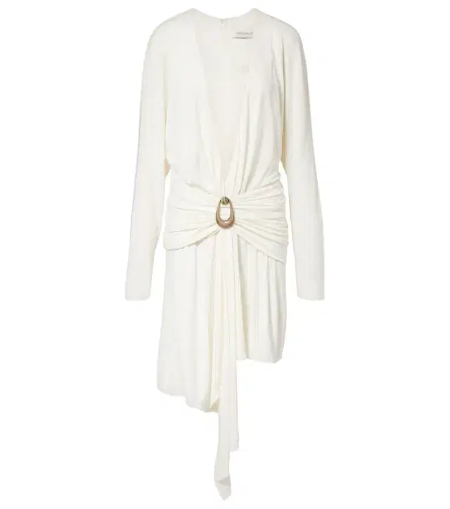Christopher Esber Stone Pin draped jersey minidress