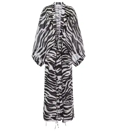 The Attico Zebra-print cotton muslin kaftan | Thumbnail 1 The Attico Zebra-print cotton muslin kaftan | Thumbnail 1