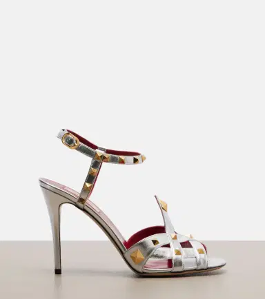Valentino Garavani Rockstud metallic leather sandals | Thumbnail 2 Valentino Garavani Rockstud metallic leather sandals | Thumbnail 2